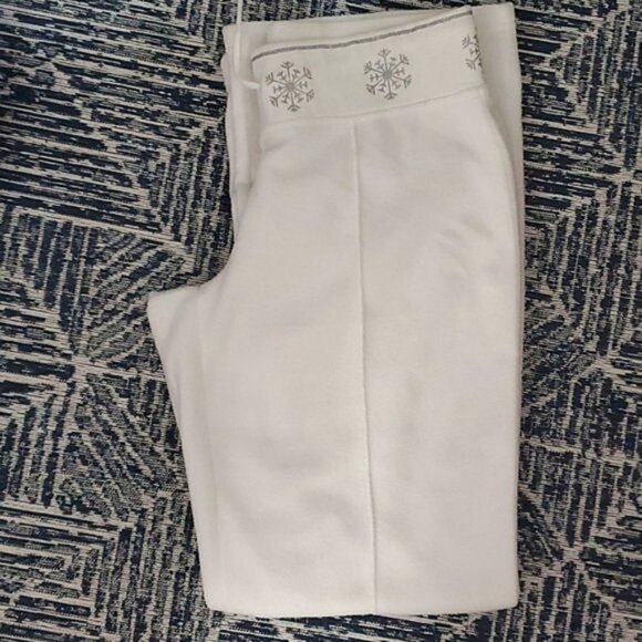 Vintage La Senza Fleece White Pj Bottoms - Picture 7 of 15